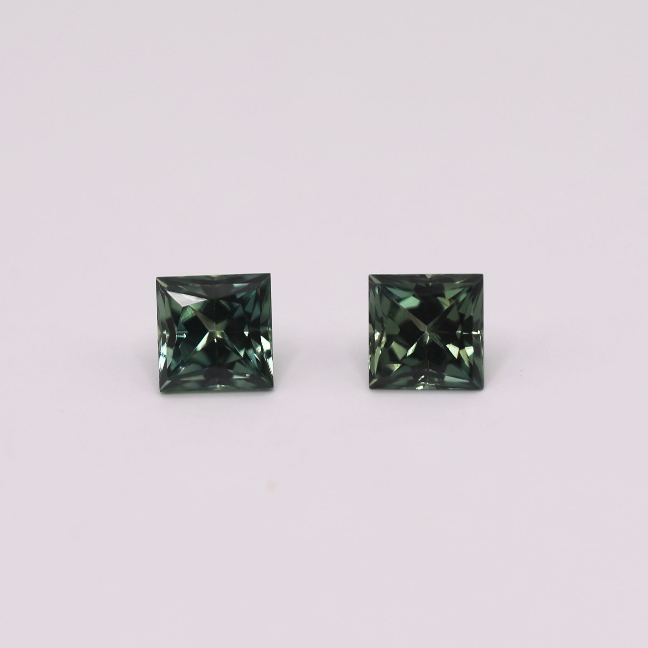 #1-56 Princess Sapphire Pair 0.97ct & 0.88ct